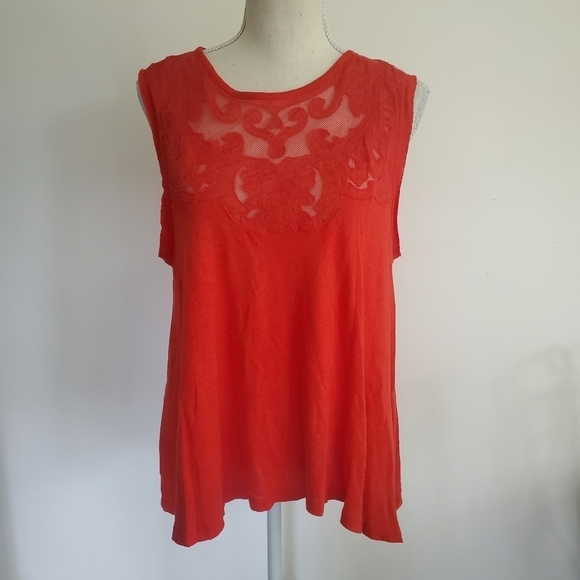 Free People "Meant to Be" Red Swing Top - Picture 2 of 7